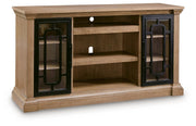 Tampa Furniture Outlet - Ashley Furniture - Wittenmyer TV Stand - 72" / Natural/Black - W794-68