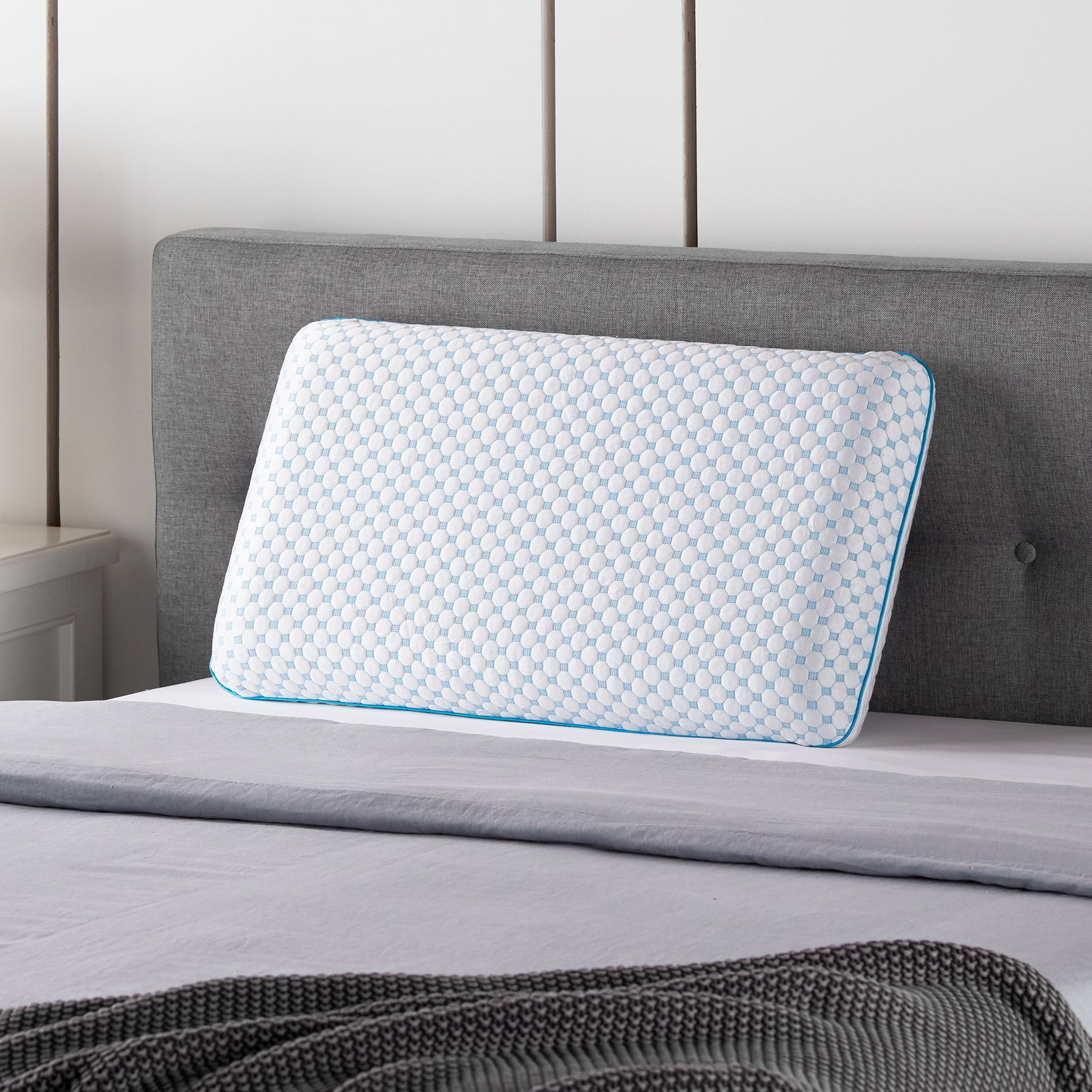 Gel Memory Foam Pillow + Reversible Cooling Cover