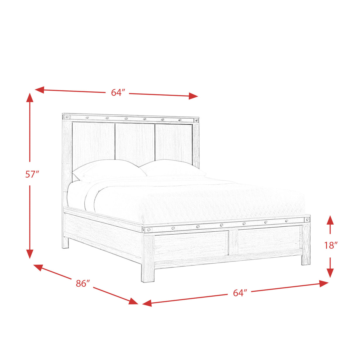 Wade Queen Panel Bed