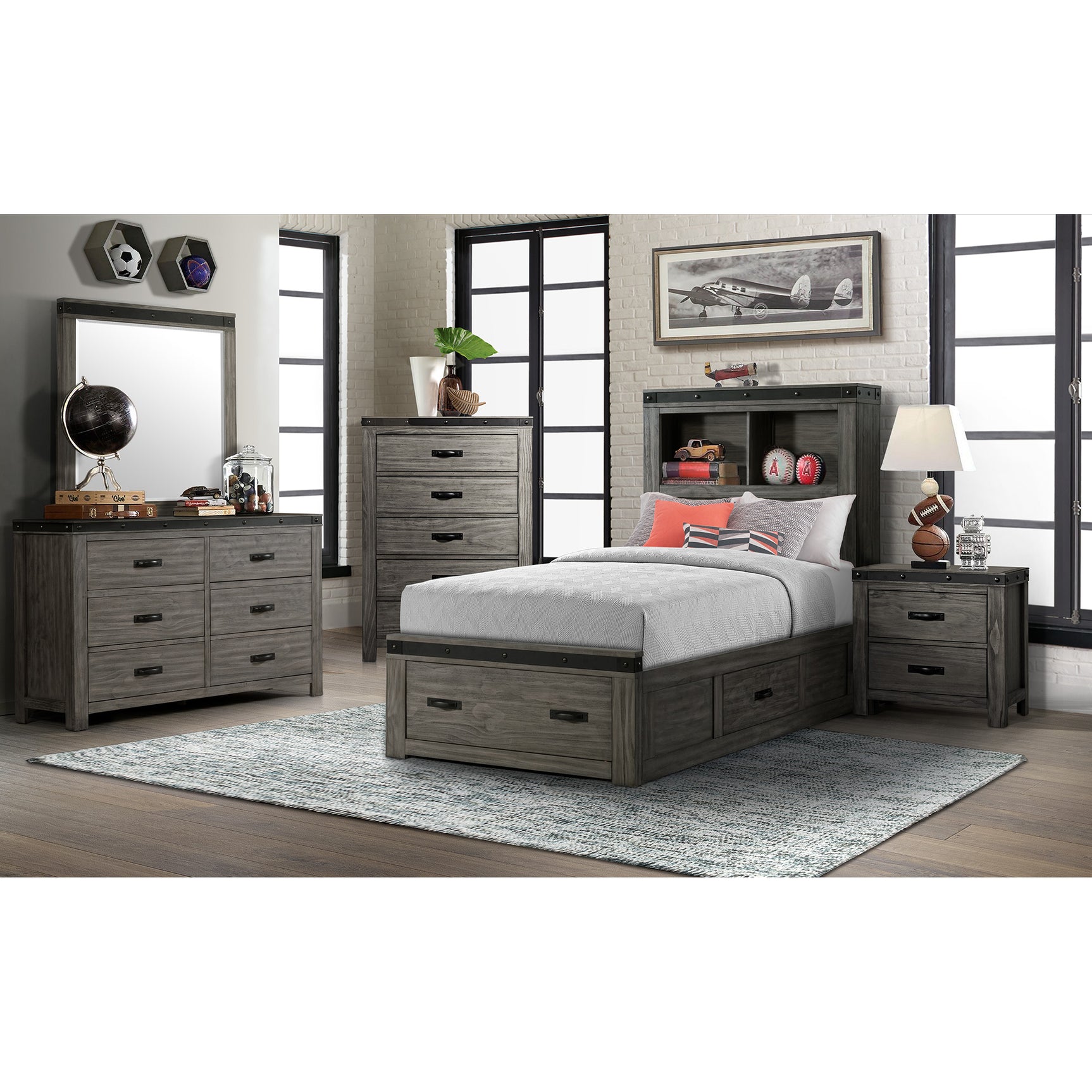 Wade Youth Twin Platform Storage Bed – SKU WE650TB | Elements