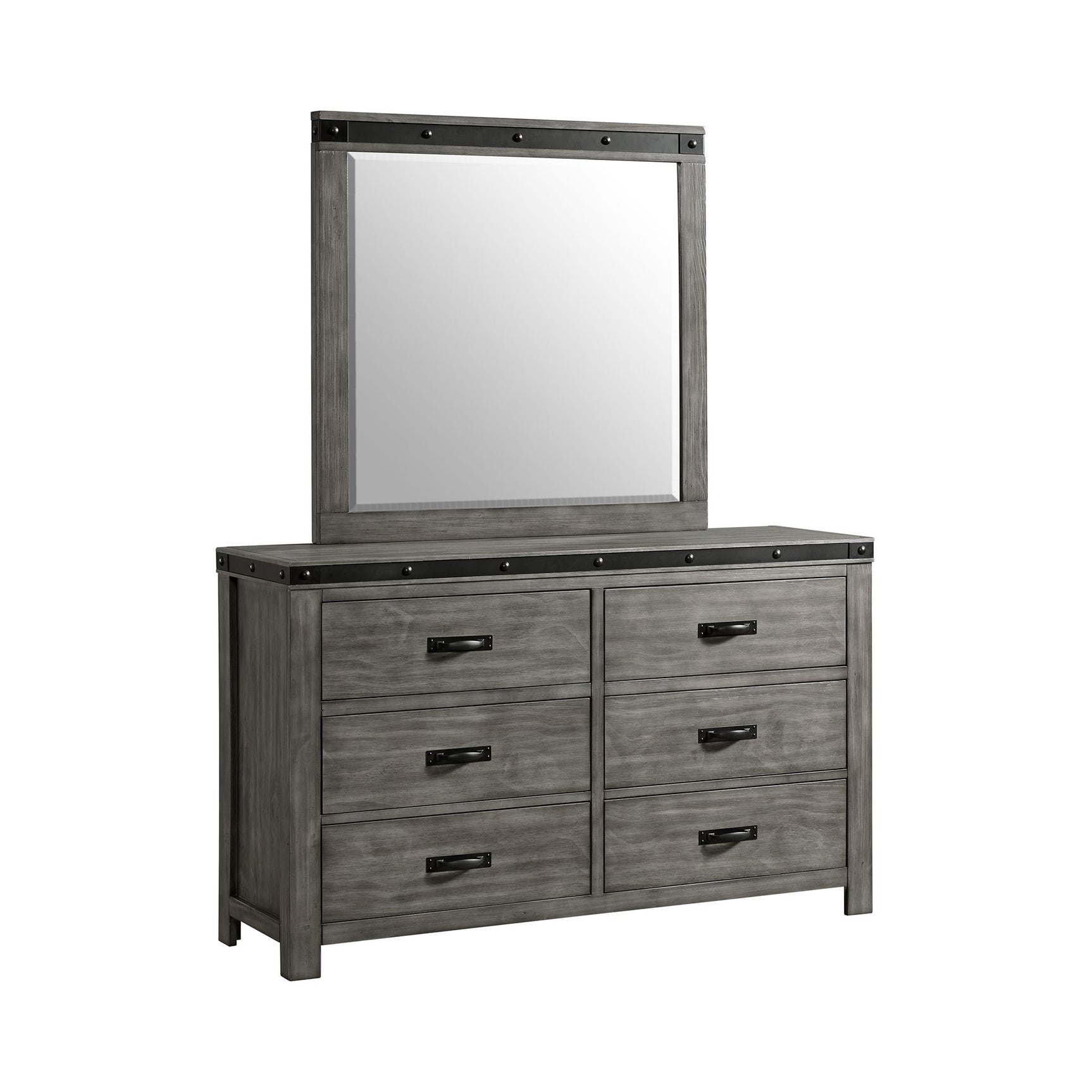 Wade Youth 6 Drawer Dresser & Mirror Set - Tampa Furniture Outlet