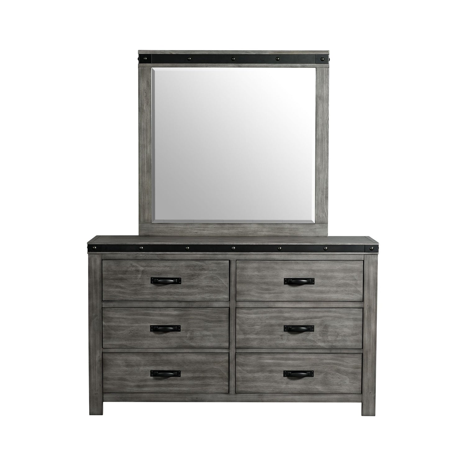 Wade Youth 6 Drawer Dresser & Mirror Set - Tampa Furniture Outlet