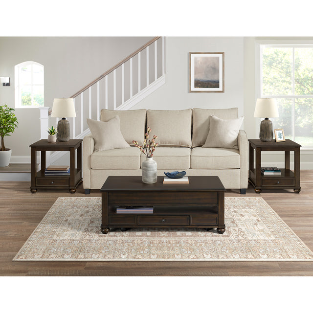 Wagner Rectangular Lift-Top Coffee Table w/ Casters in Cherry – SKU T-15740-5-RCT | Elements