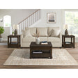 Wagner Square Lift-Top Coffee Table w/ Casters in Cherry – SKU T-15740-5-SCT | Elements