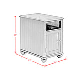 Wagner Chairside Table with USB in Cherry - Tampa Furniture Outlet