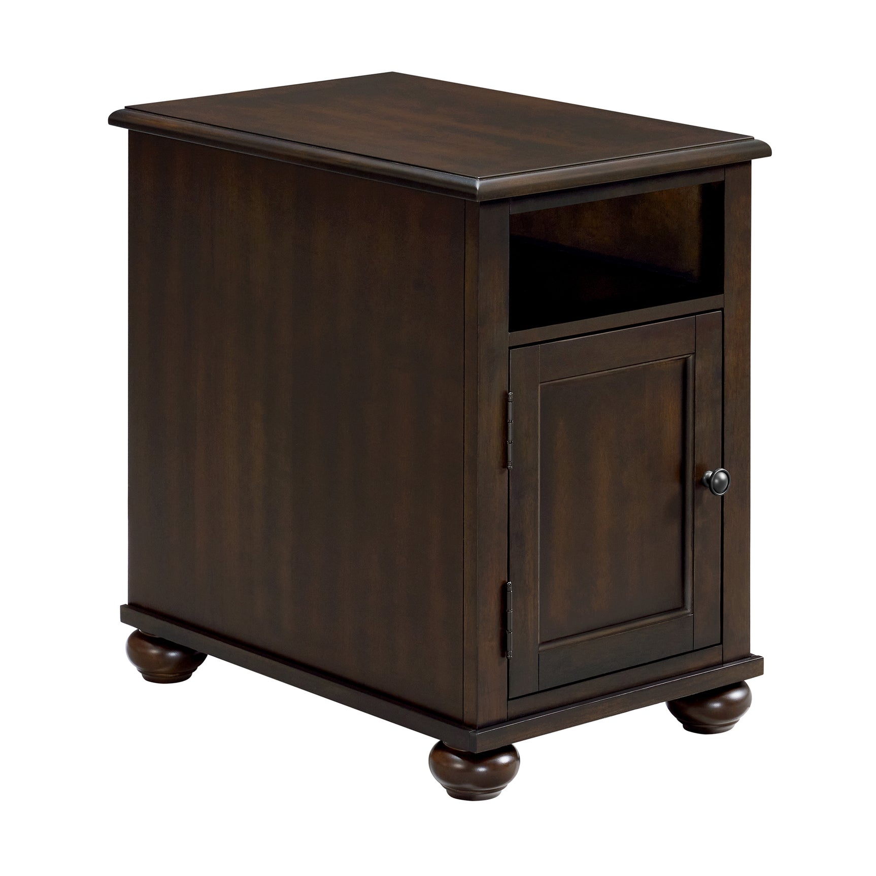 Wagner Chairside Table with USB in Cherry - Tampa Furniture Outlet
