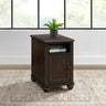 Wagner Chairside Table with USB in Cherry – SKU T-15740-5-CST | Elements
