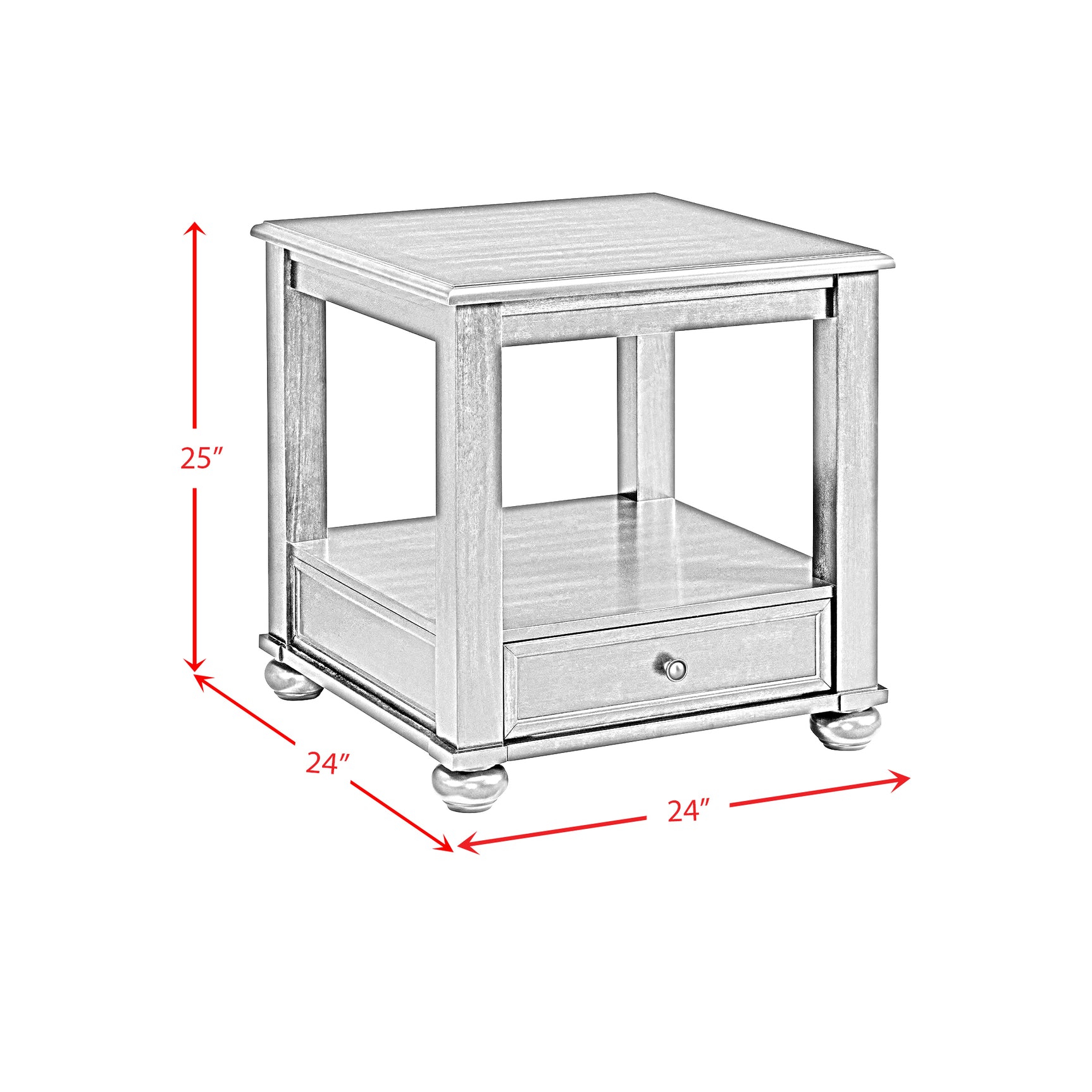 Wagner End Table in Cherry - Tampa Furniture Outlet