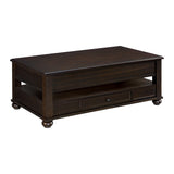 Wagner Rectangular Lift-Top Coffee Table w/ Casters in Cherry - Tampa Furniture Outlet
