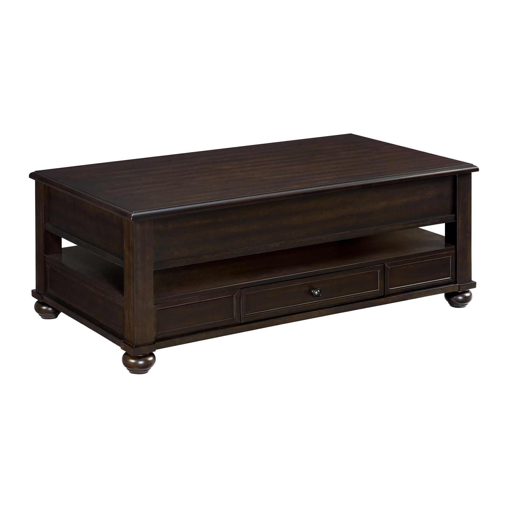 Wagner Rectangular Lift-Top Coffee Table w/ Casters in Cherry - Tampa Furniture Outlet