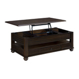 Wagner Rectangular Lift-Top Coffee Table w/ Casters in Cherry - Tampa Furniture Outlet