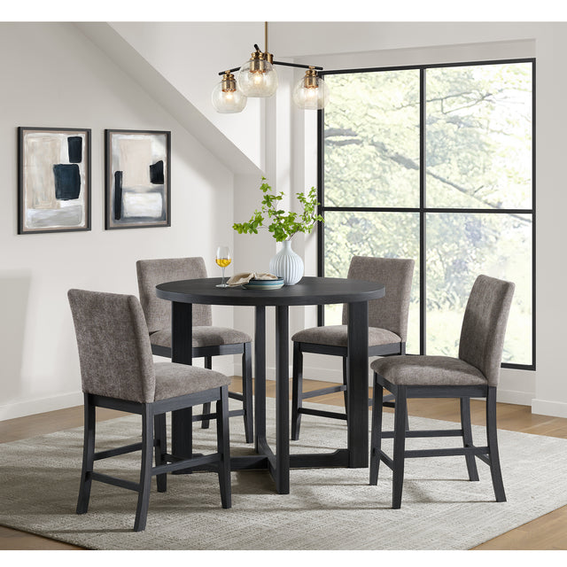 Wakefield 5PC Counter Set with Table and 4 Chairs in Espresso – SKU D-19600-3-5CS | Elements