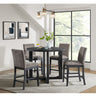 Wakefield 5PC Counter Set with Table and 4 Chairs in Espresso – SKU D-19600-3-5CS | Elements