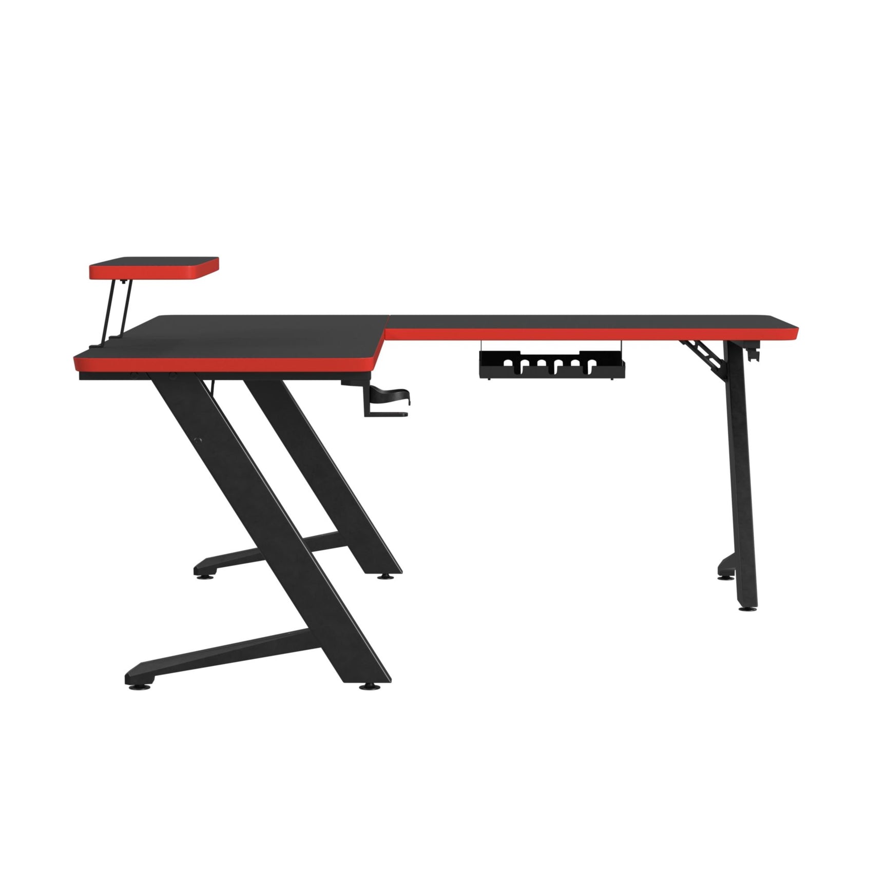Waterside L shape Desk in Black - Tampa Furniture Outlet