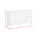 Westland 6-Drawer Dresser in Almond - Tampa Furniture Outlet