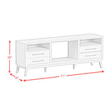 Westland 71" TV Console without Fireplace Insert in Almond - Tampa Furniture Outlet