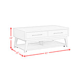 Westland Coffee Table with Casters in Almond - Tampa Furniture Outlet