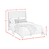 Westland Queen UPH Bed with Grey Fabric in Almond - Tampa Furniture Outlet