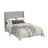 Westland Queen UPH Bed with Grey Fabric in Almond - Tampa Furniture Outlet
