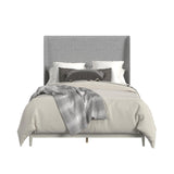 Westland Full UPH Bed with Grey Fabric in Almond
