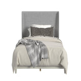 Westland Twin UPH Bed with Grey Fabric in Almond - Tampa Furniture Outlet