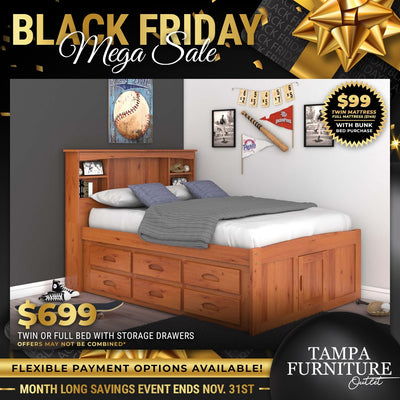 Black Friday All-Star Twin/Full Storage Bed - Tampa Furniture Outlet