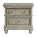 Whit-Ash 2-Drawer Nightstand with USB in Light Grey - Tampa Furniture Outlet