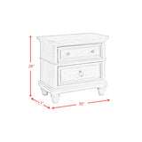 Whit-Ash 2-Drawer Nightstand with USB in Light Grey - Tampa Furniture Outlet