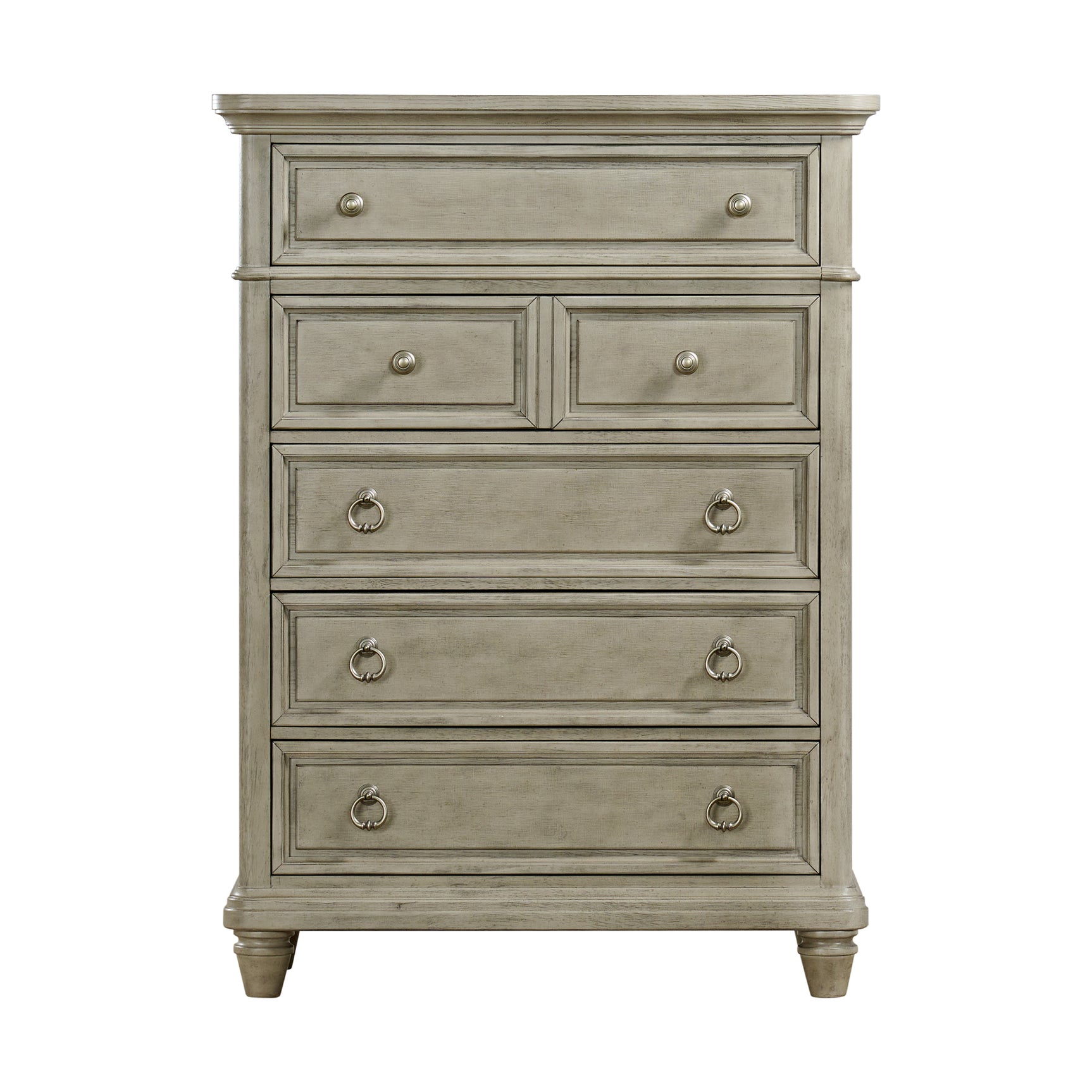 Whit-Ash 5-Drawer Chest in Light Grey - Tampa Furniture Outlet