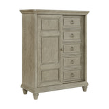 Whit-Ash 5-Drawer Door Chest in Light Grey - Tampa Furniture Outlet