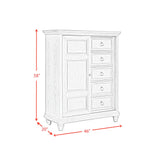 Whit-Ash 5-Drawer Door Chest in Light Grey - Tampa Furniture Outlet