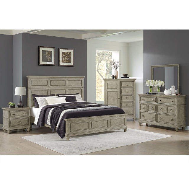 Whit-Ash 5-Drawer Door Chest in Light Grey – SKU B-11360-3-CH2 | Elements