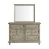 Whit-Ash Dresser and Mirror Set in Light Grey - Tampa Furniture Outlet