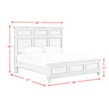 Whit-Ash King Panel Bed in Light Grey - Tampa Furniture Outlet