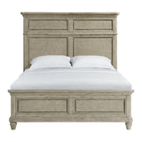 Whit-Ash Queen Panel Bed in Light Grey - Tampa Furniture Outlet