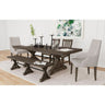 Yellowstone Dining Bench with Metal Bar cross in Medium Brown – SKU D-12830-3-BN | Elements