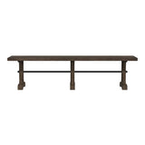 Yellowstone Dining Bench with Metal Bar cross in Medium Brown - Tampa Furniture Outlet