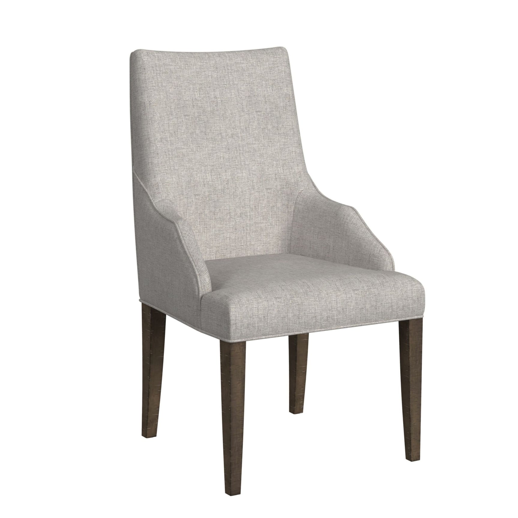 Yellowstone Dining Host Chair with Grey Fabric in Medium Brown (2 Per Carton) - Tampa Furniture Outlet