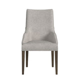 Yellowstone Dining Host Chair with Grey Fabric in Medium Brown (2 Per Carton) - Tampa Furniture Outlet