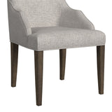 Yellowstone Dining Host Chair with Grey Fabric in Medium Brown (2 Per Carton) - Tampa Furniture Outlet
