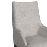 Yellowstone Dining Host Chair with Grey Fabric in Medium Brown (2 Per Carton) - Tampa Furniture Outlet