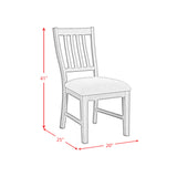 Yellowstone Dining Side Chair with Grey Fabric in Medium Brown (2 Per Carton) - Tampa Furniture Outlet