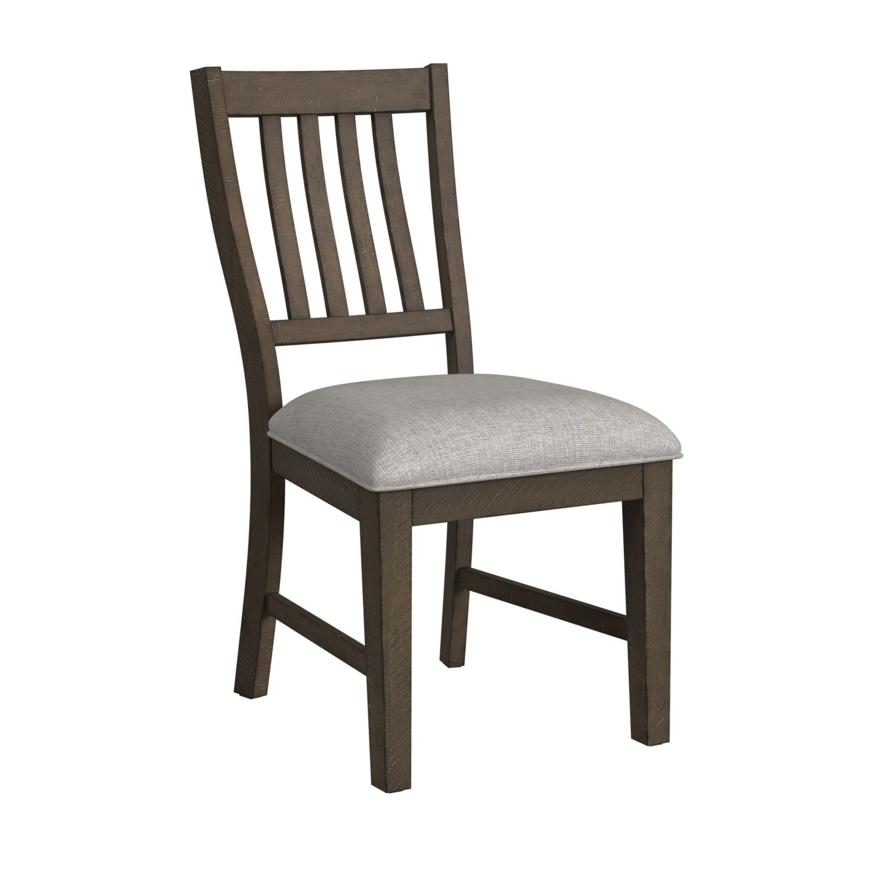 Yellowstone Dining Side Chair with Grey Fabric in Medium Brown (2 Per Carton) - Tampa Furniture Outlet