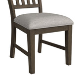 Yellowstone Dining Side Chair with Grey Fabric in Medium Brown (2 Per Carton) - Tampa Furniture Outlet