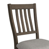 Yellowstone Dining Side Chair with Grey Fabric in Medium Brown (2 Per Carton) - Tampa Furniture Outlet