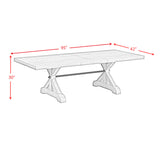 Yellowstone Dining Table with 2x12" Leaves in Medium Brown - Tampa Furniture Outlet