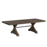 Yellowstone Dining Table with 2x12" Leaves in Medium Brown - Tampa Furniture Outlet