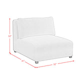 Zandara Modular Armless Chair - Olefin Beige - Tampa Furniture Outlet