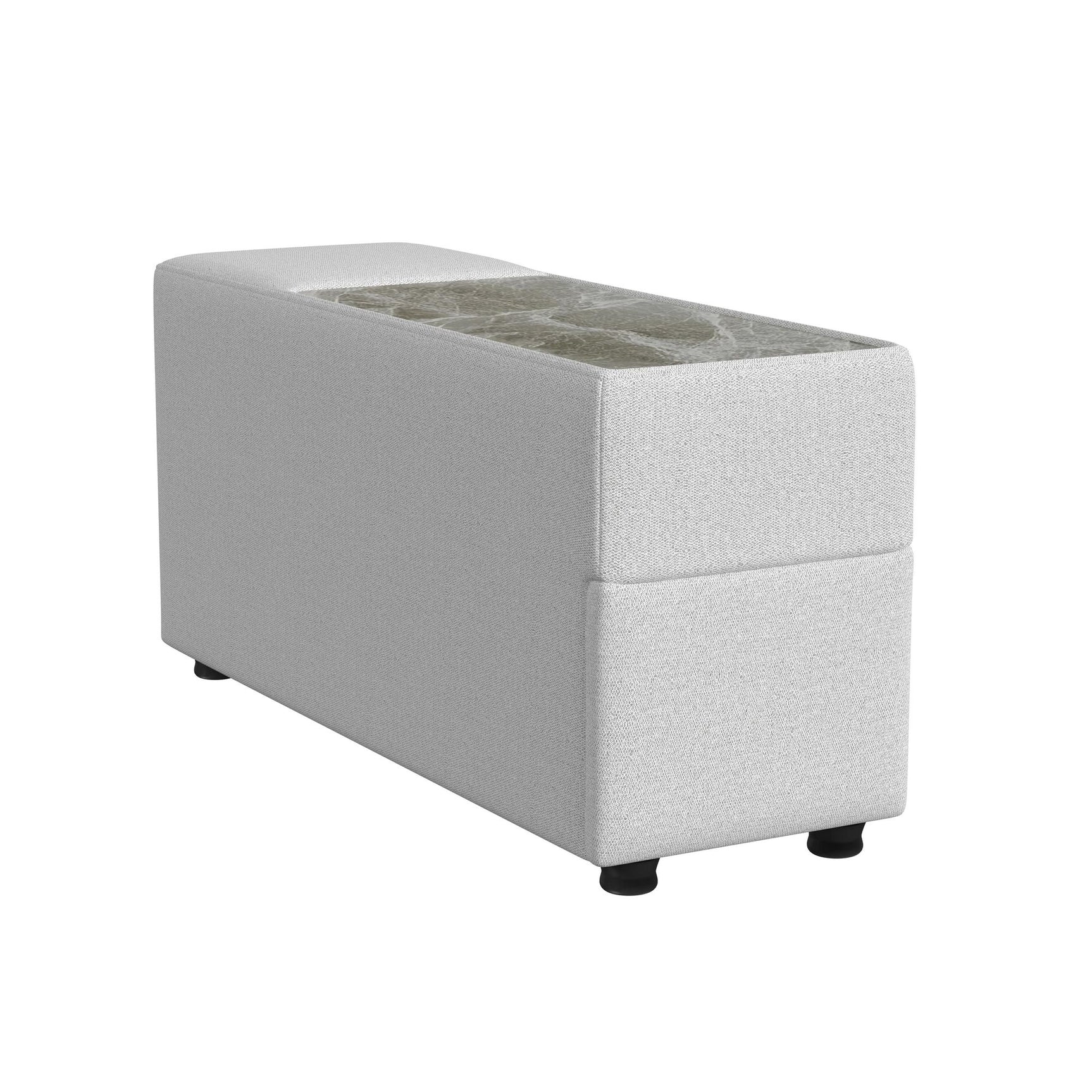Zandara Modular Console with Speaker and Cooler - Olefin Beige - Tampa Furniture Outlet