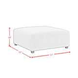 Zandara Modular Ottoman - Olefin Beige - Tampa Furniture Outlet